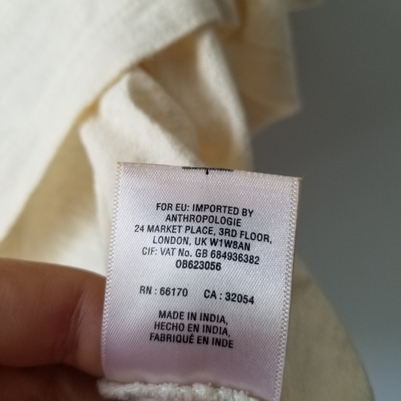 Anthropologie Lilka Cream Pom Pom Tee - Picture 8 of 9